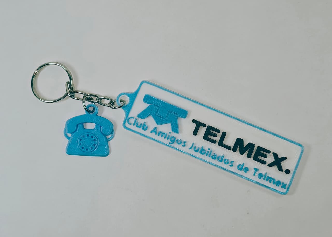 Llaveros personalizados para club de retirados, impresos en 3D